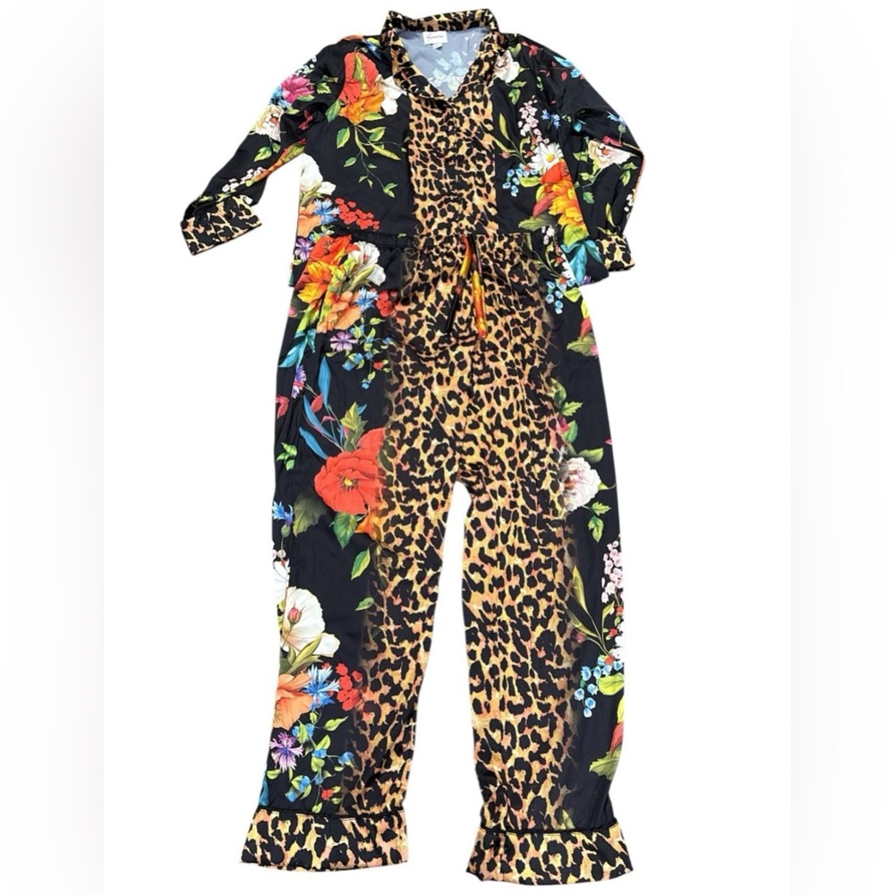 Averie Satin Pajamas Multicolored Satin PJs